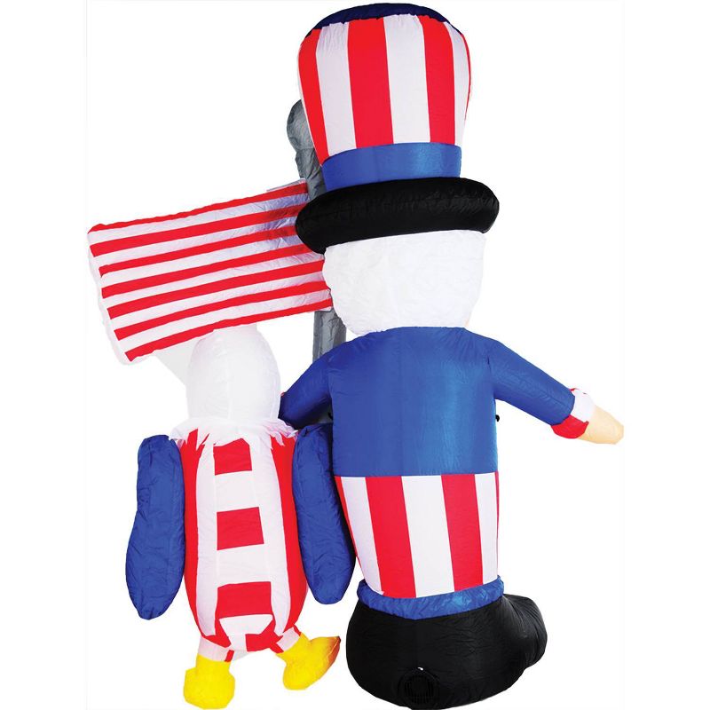 6' Uncle Sam with Eagle Inflatable Halloween Holiday Decorations