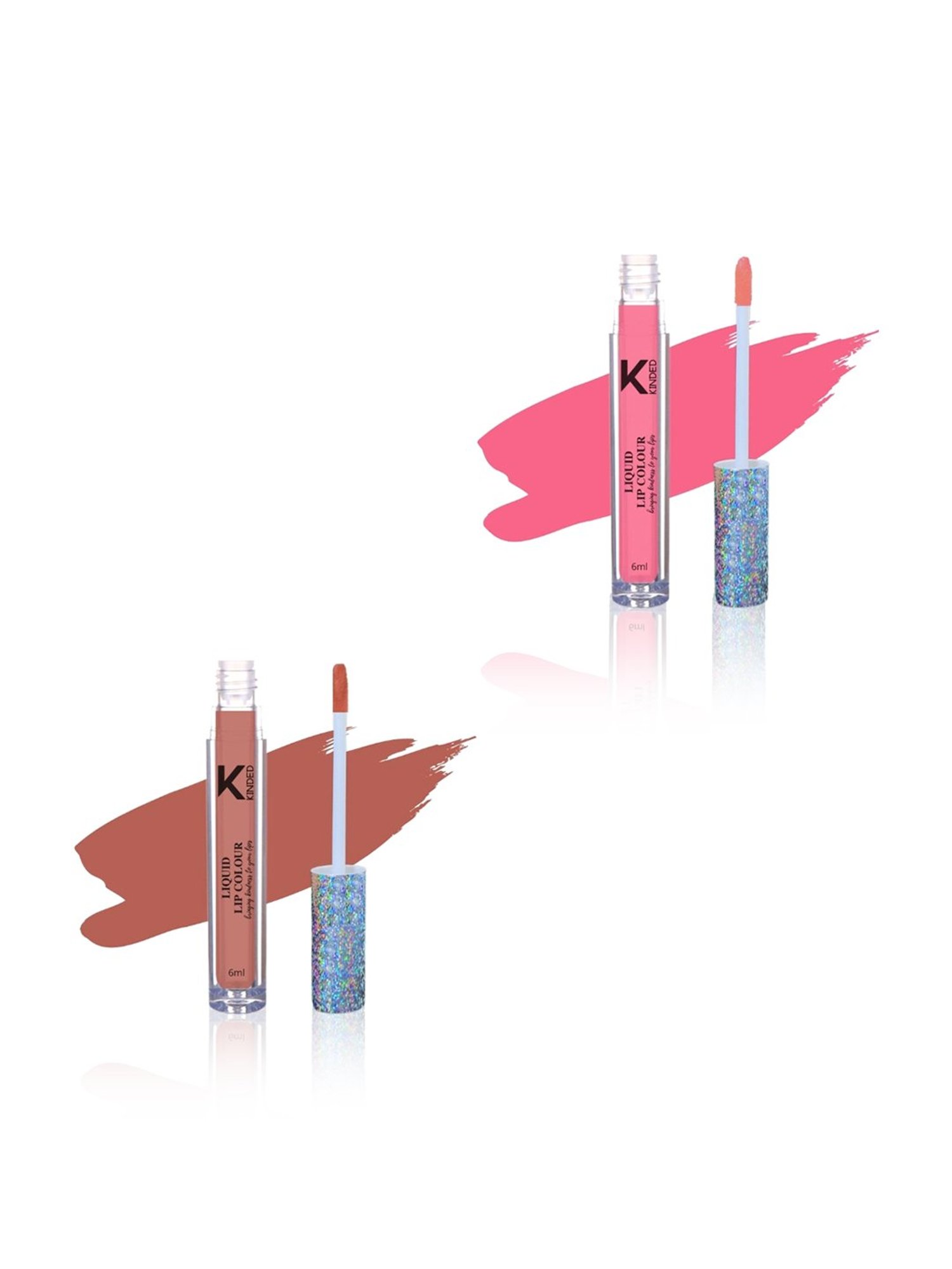 KINDED Liquid Lip Colour 01 Barbie Pink & 05 Rust Crust Combo
