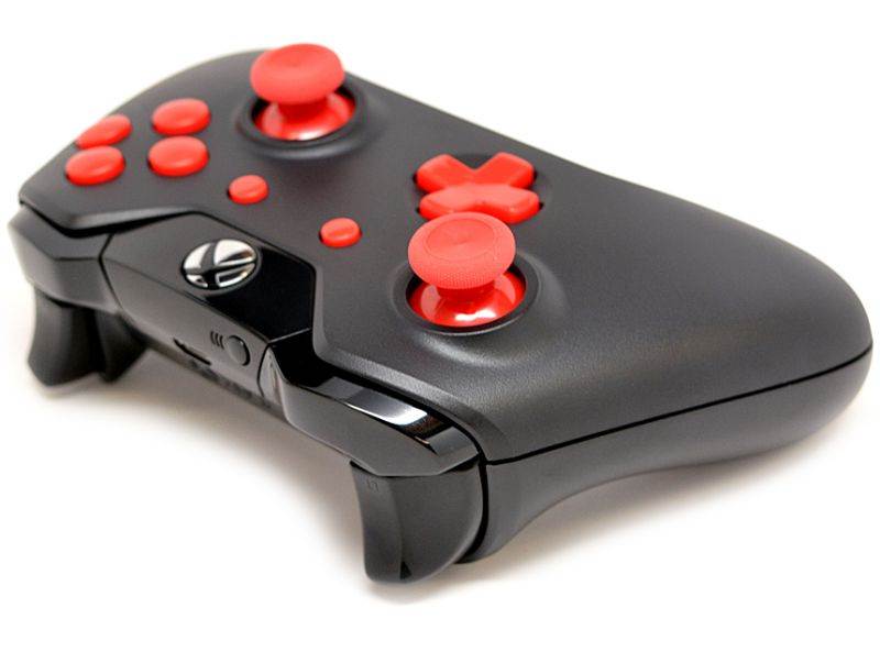 Black/Red Xbox One Rapid Fire Modded Controller for COD BO3, MW Remastered, Ghosts, Destiny, GOW, Battlefield: Quick Scope, Drop Shot, Auto Run, Sniped Breath, Mimic, More (3.5 mm jack)