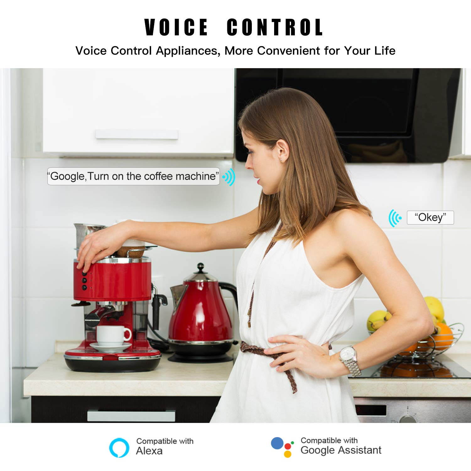 Smart Plug Compatible with Alexa Google Assistant Siri IFTTT, MagicLight WiFi App Control Timer Schedule Smart Outlet, No Hub Required, FCC Certified 1200W Smart WiFi Socket (4Pack)