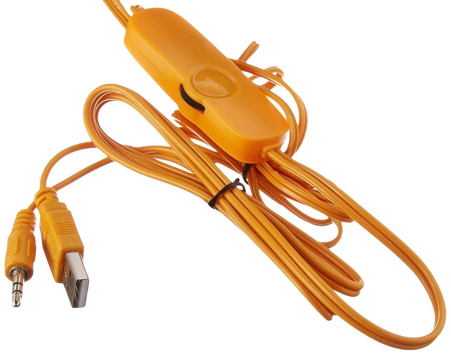 Earise AL-101 3.5mm Mini Computer Speakers Powered by USB Black Yellow