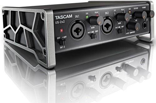 TASCAM US-2X2 2 Channel USB 2.0 Audio/MIDI Recording PC Interface w/ Software