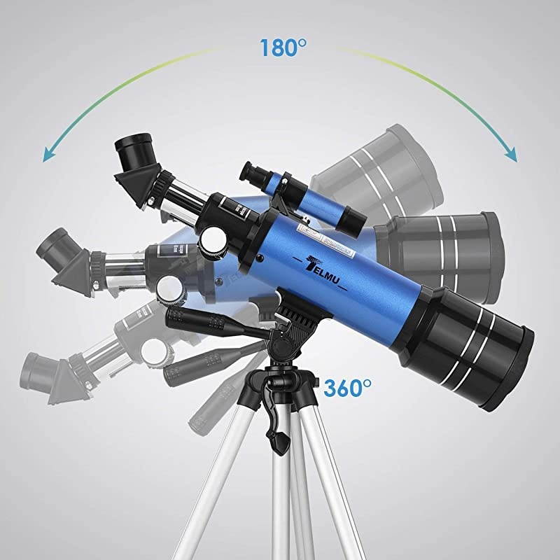 Telescope 70mm Aperture 400mm AZ Mount Astronomical Refracting Telescope Adjustable177In354In Portable Travel Telescopes with Backpack Phone Adapter
