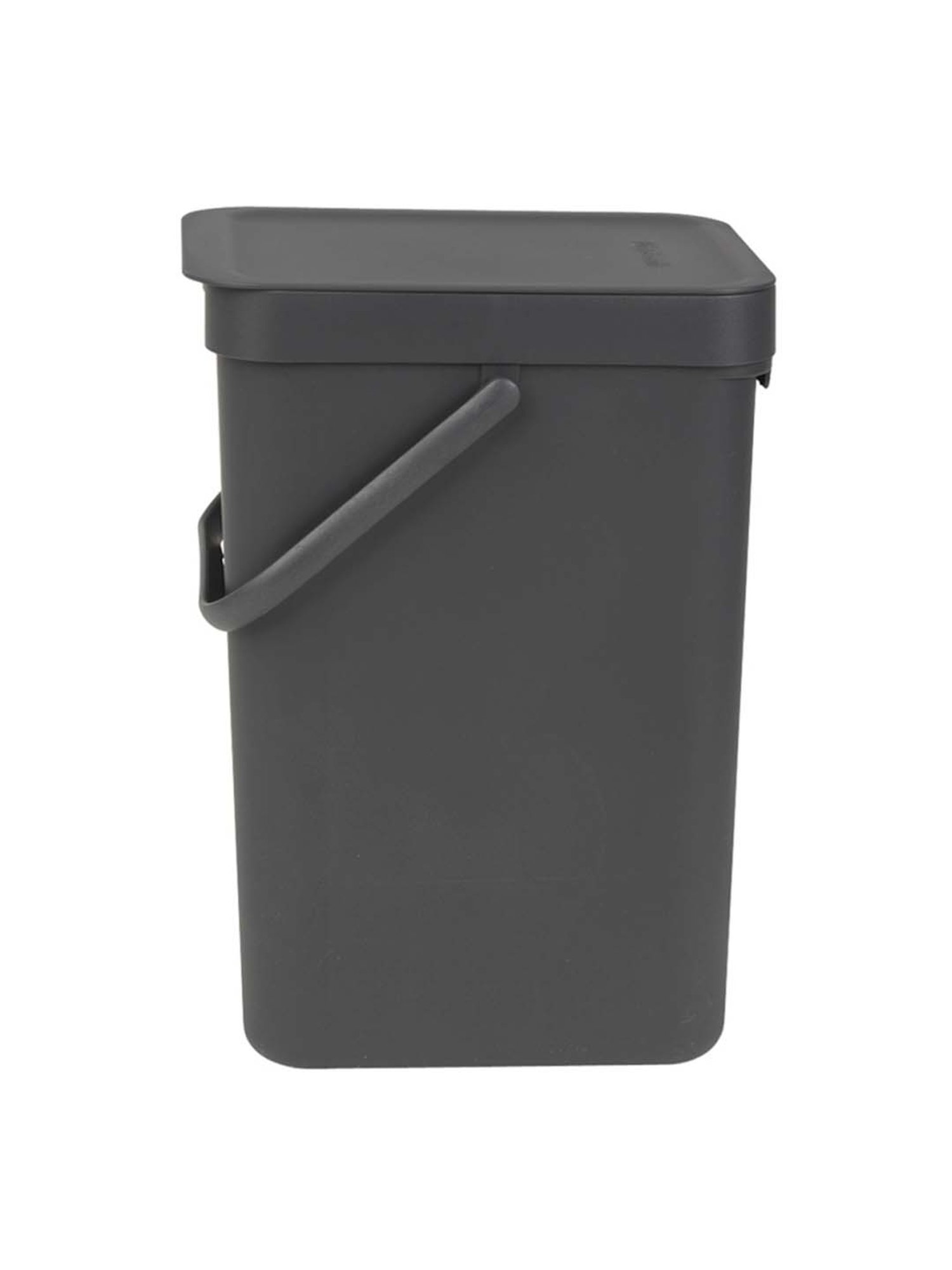 BRABANTIA Sort & Go Dark Grey Plastic Waste Bin (12 L) - Set of 1
