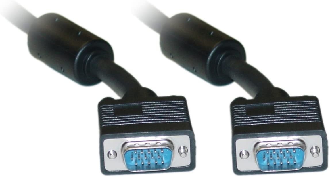 VGA to VGA cable with Ferrite Cores 10 Feet (3 Meters) HD15 Male to Male SVGA Monitor Cable 10ft (3M)