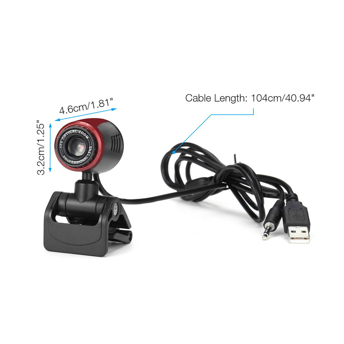 USB 2.0 HD Webcam Camera Autofocus with Noise Reduction Microphone Rotatable Computer Camera for PC Computer Laptop