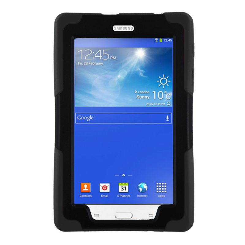 KIQ Heavy Duty Military Armor Case, Tablet Cover, Built-in Kickstand, cut-outs for camera and charging ports For Samsung Galaxy Tab E 7.0 Lite, Galaxy Tab 3 7.0 Lite (Purple)