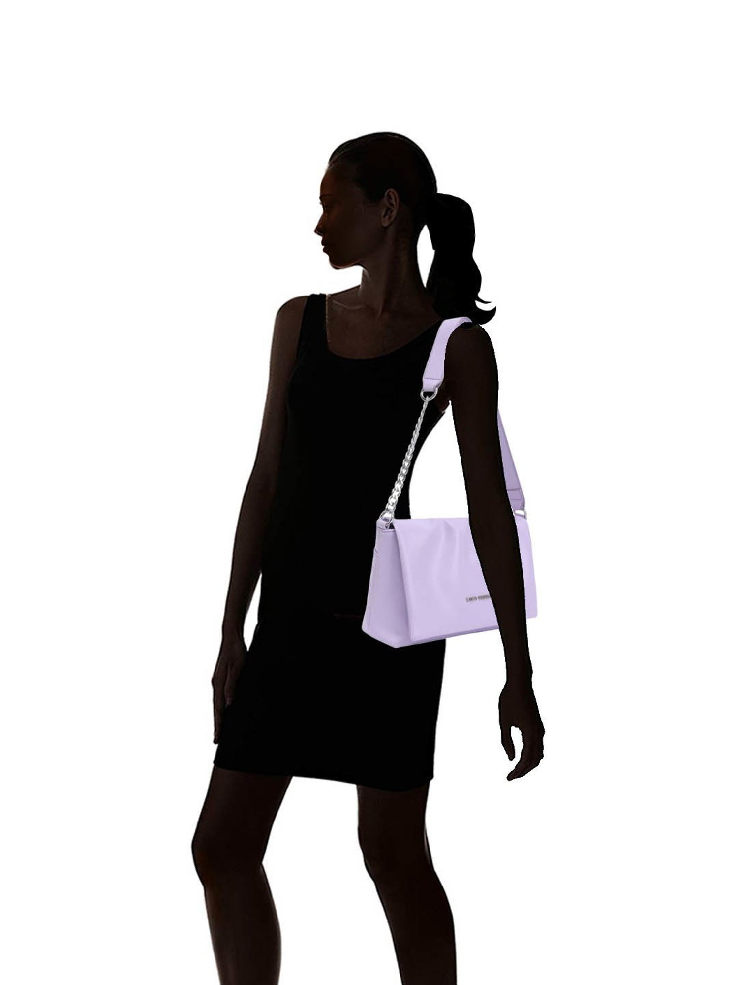 Lino Perros Lavender Solid Medium Shoulder Bag