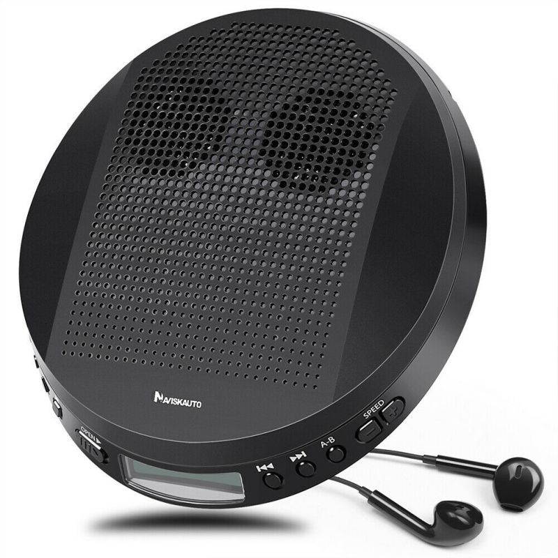 Portable CD Player Dual Speakers Stereo Anti-Skip with Earbud CD-R/CD-RW/MP3 AUX