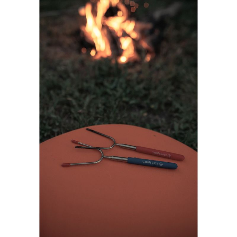 Stansport Stainless Steel Telescoping Forks - 5 Pack