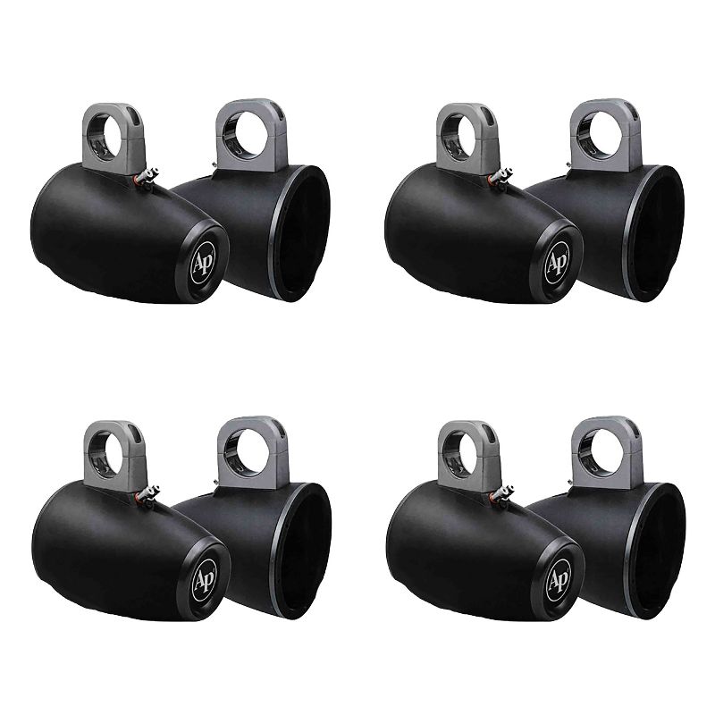 Audiopipe 4 x APMP-600ETW Multi Purpose High Quality Car Audio Speaker Enclosure for 6 Inch Speakers, Pair, Black (4 pack)