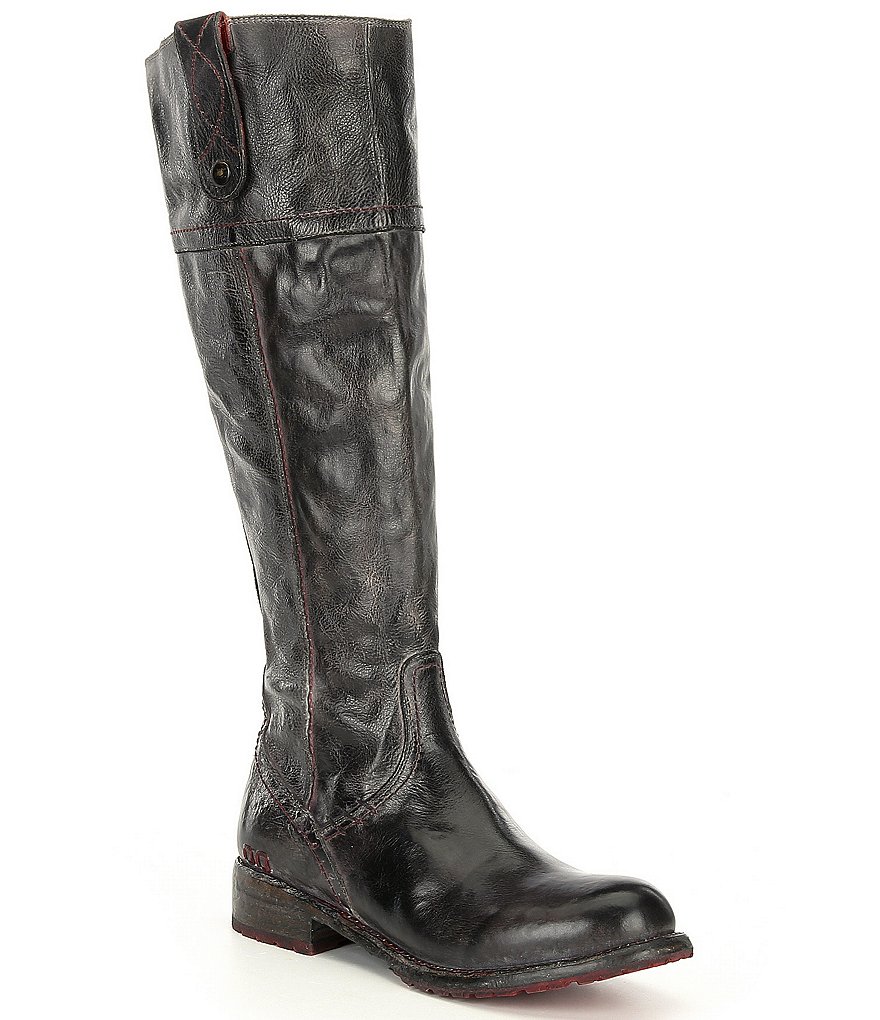 Bed Stu Jacqueline Leather Tall Block Heel Boots