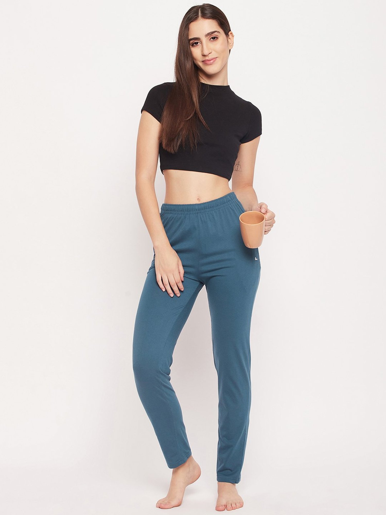 Okane Blue Mid Rise Lounge Pants