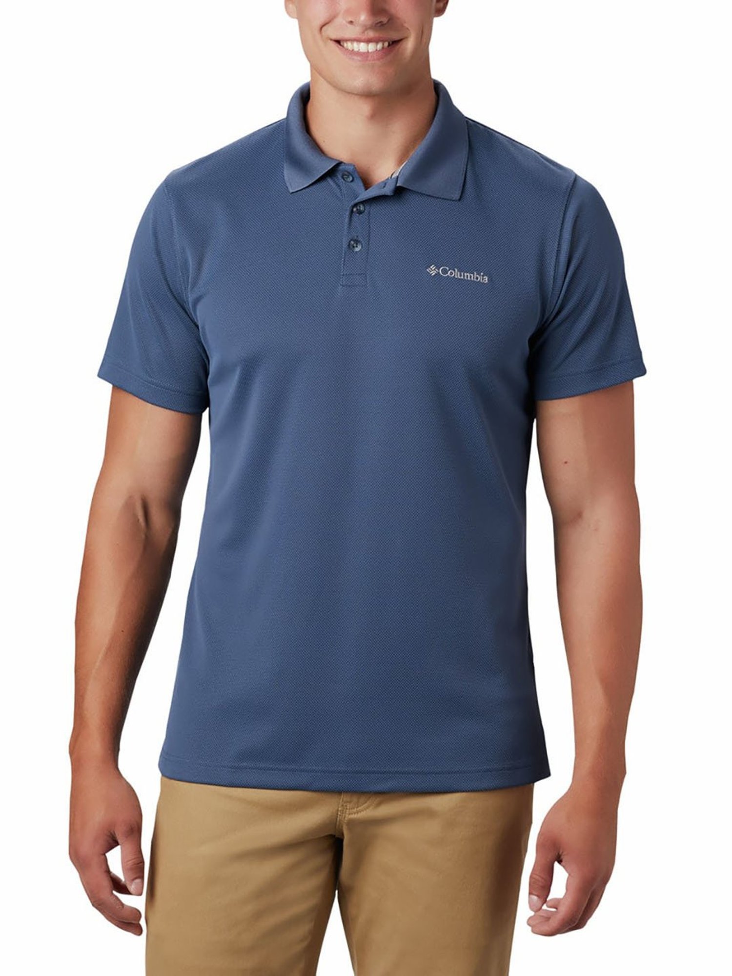 Columbia Men Blue Utilizer Polo T-Shirt