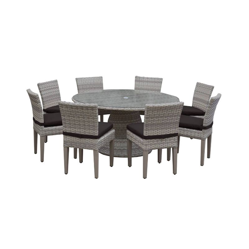 Fairmont 9pc Patio Dining Set - Black - TK Classics