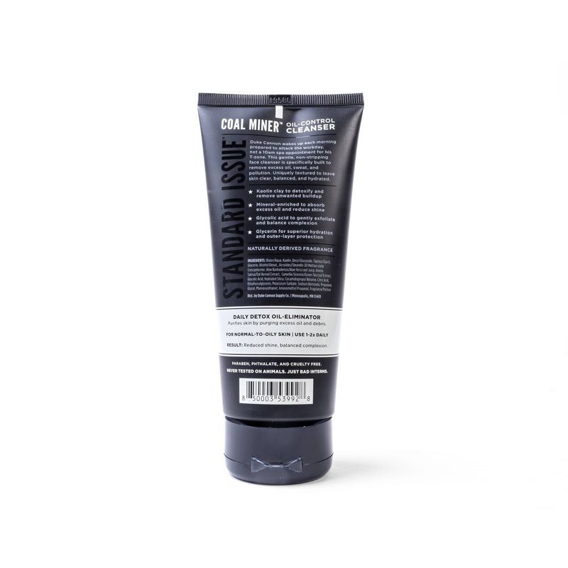 Duke Cannon Coal Miner Glycolic Face Cleanser - 6 fl oz