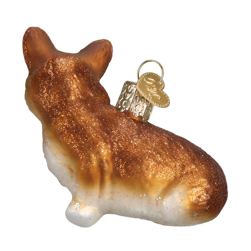 Old World Christmas 3.5" Old World Christmas Pembroke Welsh Corgi Glass Ornament #12427