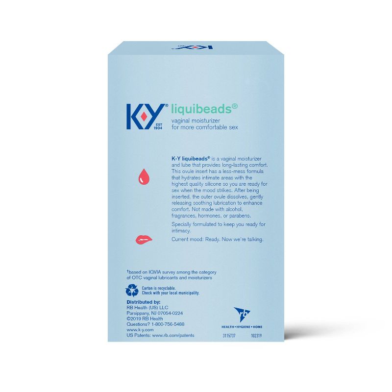 K-Y Liquibeads Vaginal Moisturizer - 6ct