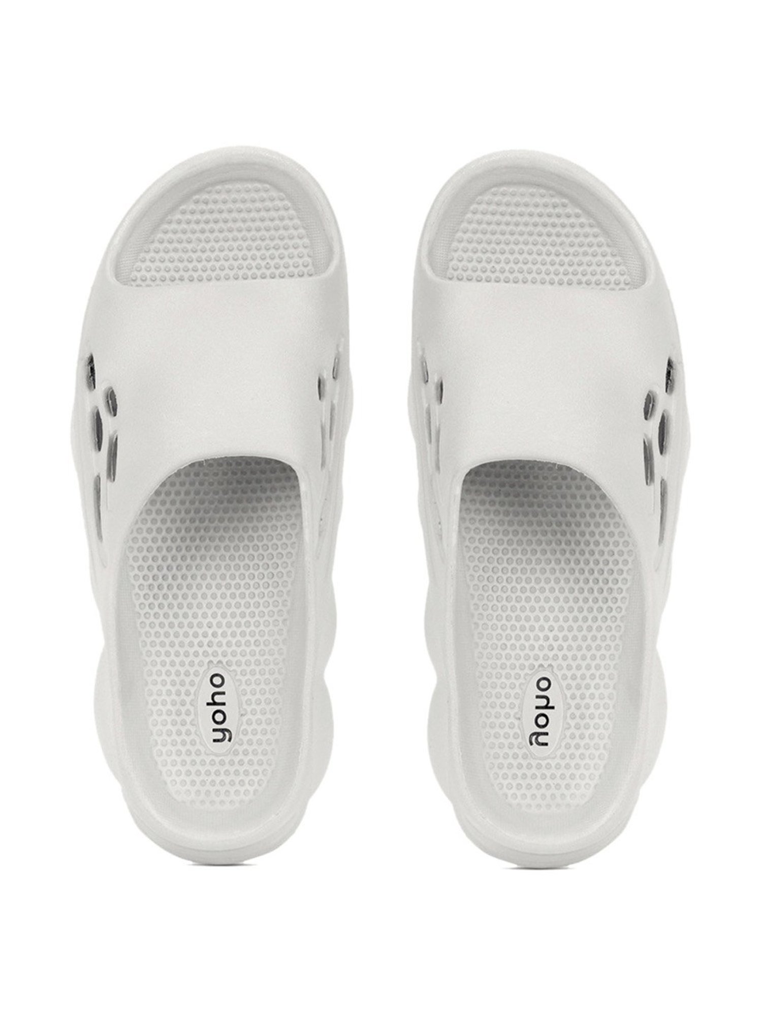 Yoho Men's Dolphy White Slides
