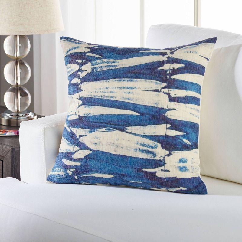 20"x20" Oversize Ziva Square Throw Pillow Blue - Sure Fit