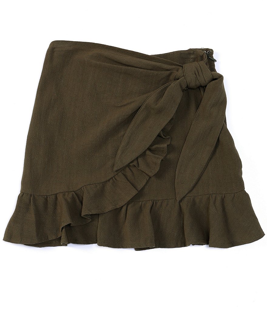 GB Girls Big Girls 7-16 Ruffle Wrap Skirt