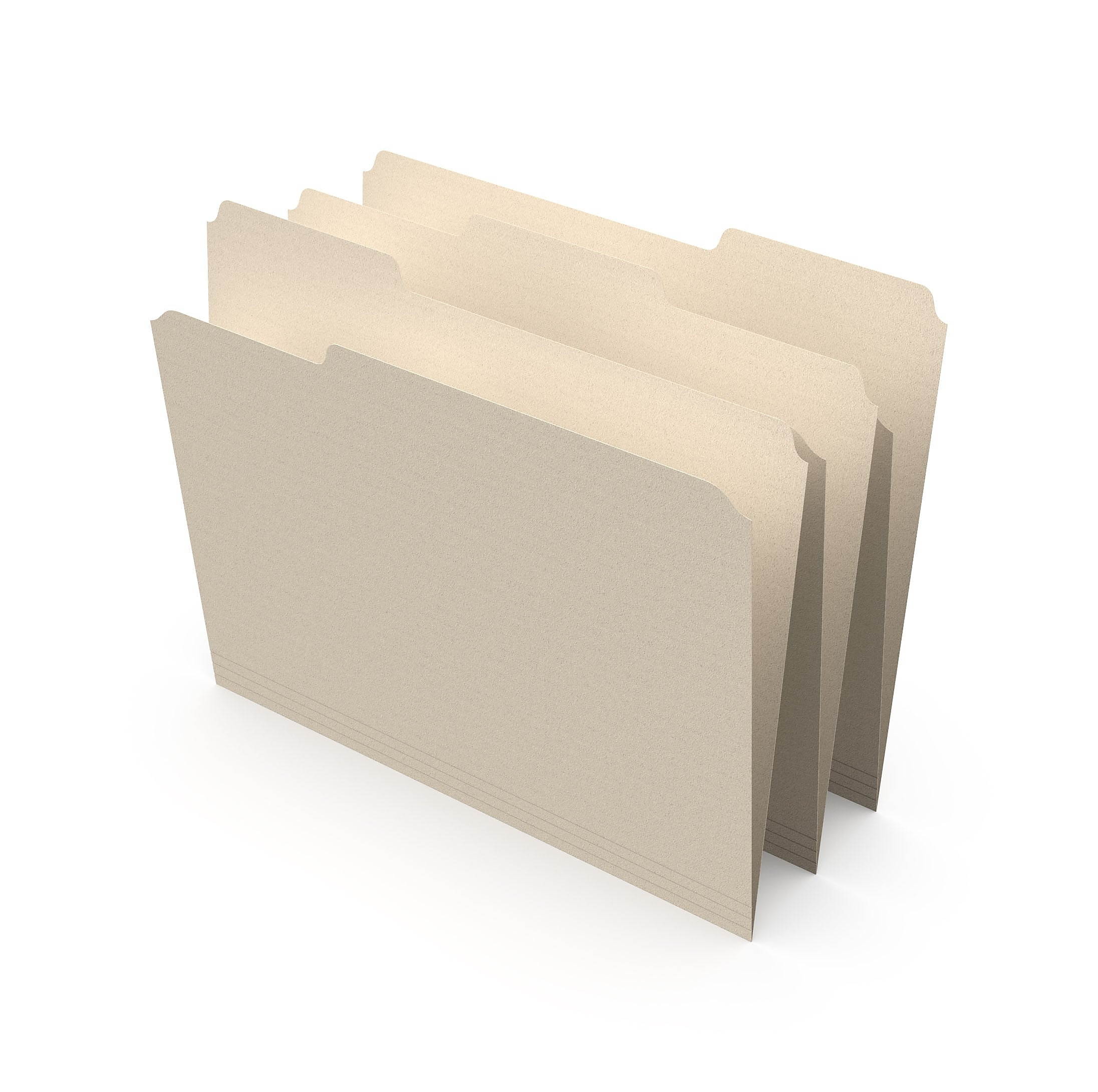 MyOfficeInnovations 100% Recycled Manila File Folders Letter 3-Tab 100/Box