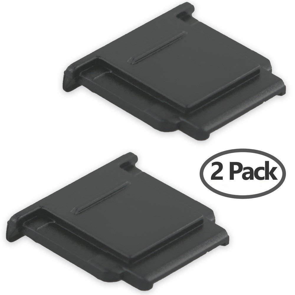 JJC Hot Shoe Cover Camera Hot Shoe Cap Protector for Sony A6000 A6300 A6500 A99II A77 II A68 A58 A7 III A7R II A7R A7S II NEX-6 DSC-HX400V RX100II RX10 Replaces Sony FA-SHC1M Cover -2 Pack Black