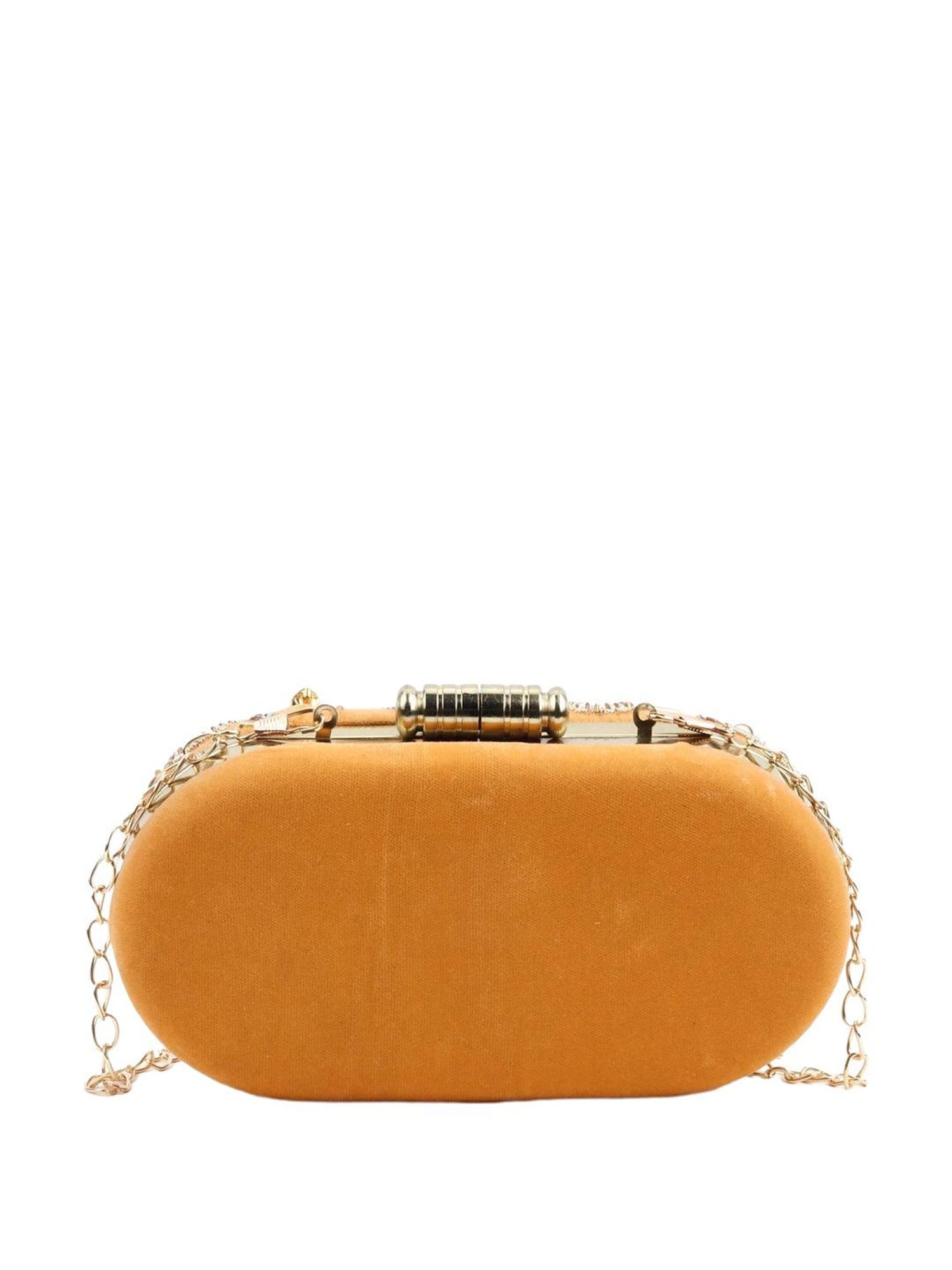 Odette Yellow Embellished Sling Handbag