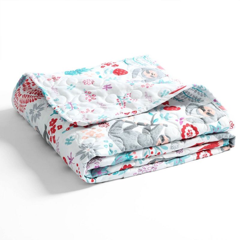 50"x60" Hygge Sloth Throw Blanket White - Lush Décor