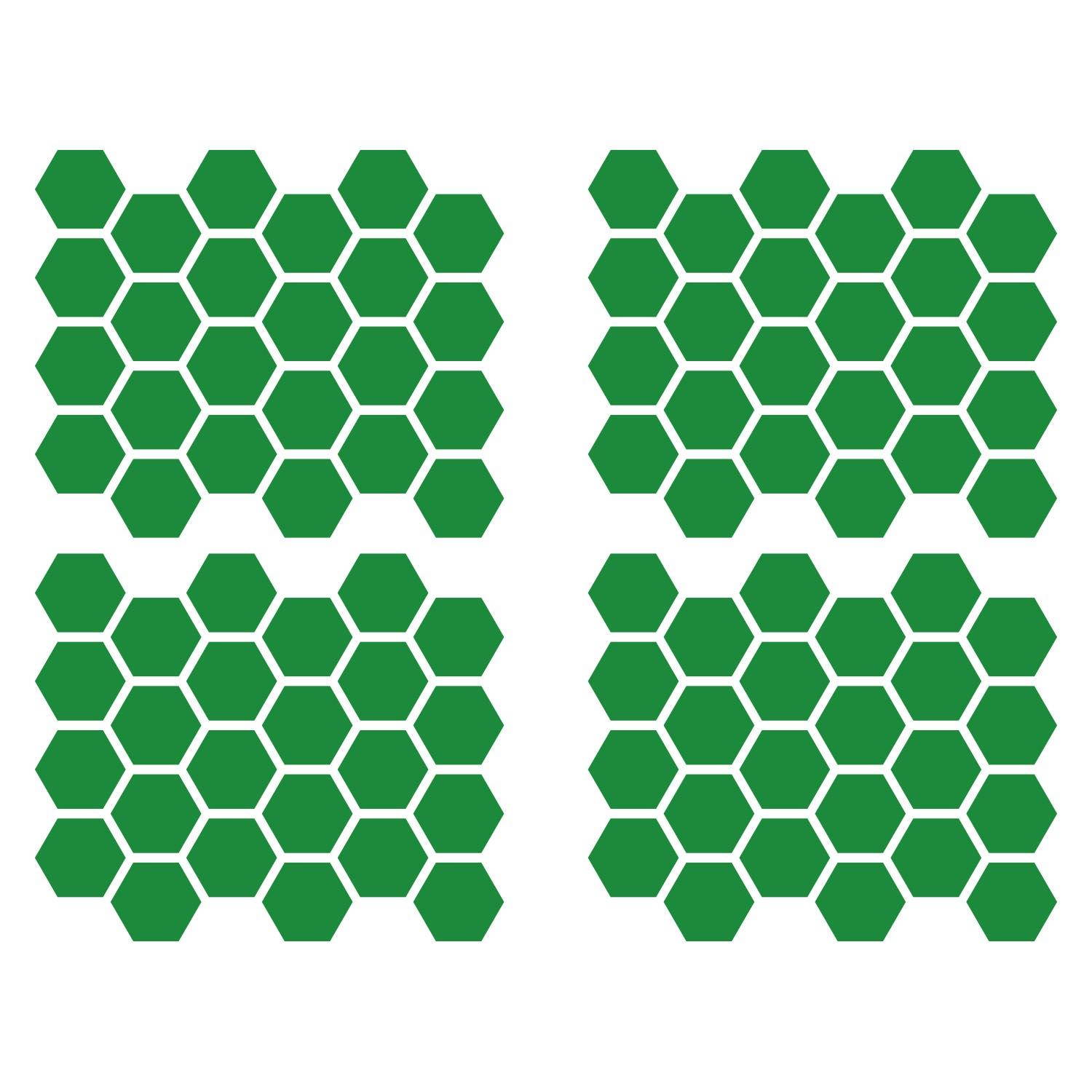 LiteMark 1 Inch Blue Hexagon Decals - Pack of 208