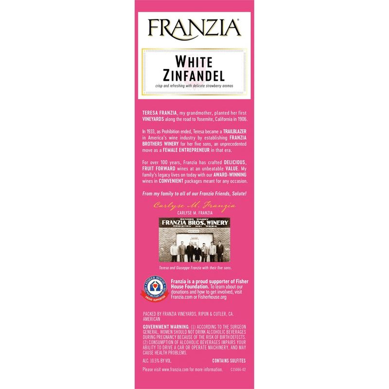 Franzia White Zinfandel Wine - 5L Box