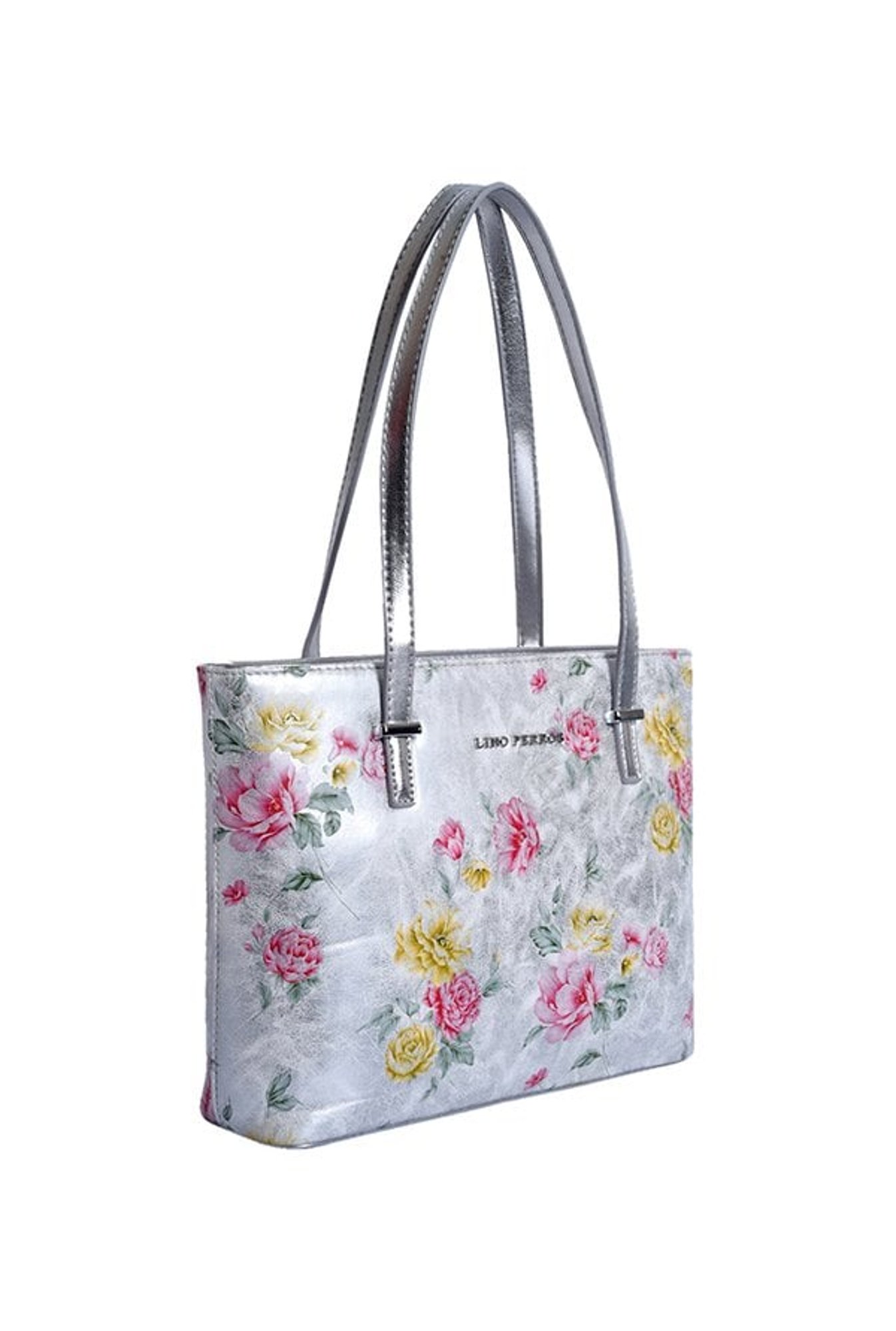 Lino Perros Silver & Pink Floral Shoulder Bag