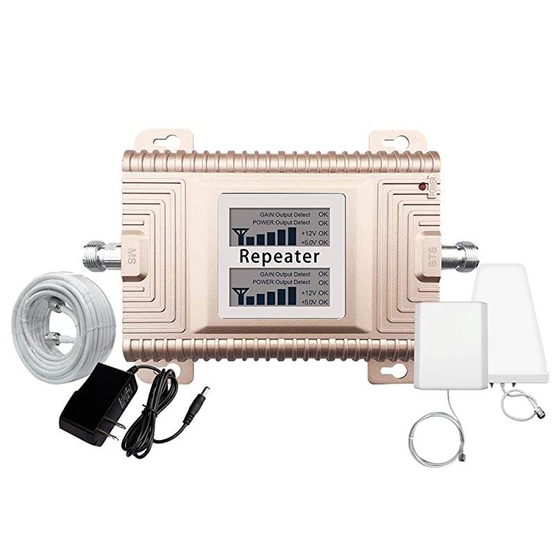 Cell Phone Signal Booster for Home and Office Dual Band GSM 3G 4G LTE Band 2 and Band 5 Cell Phone Signal Repeater with Antenna Kit for AT&T,Verizon,T-Mobile,Straight Talk | FCC Approved