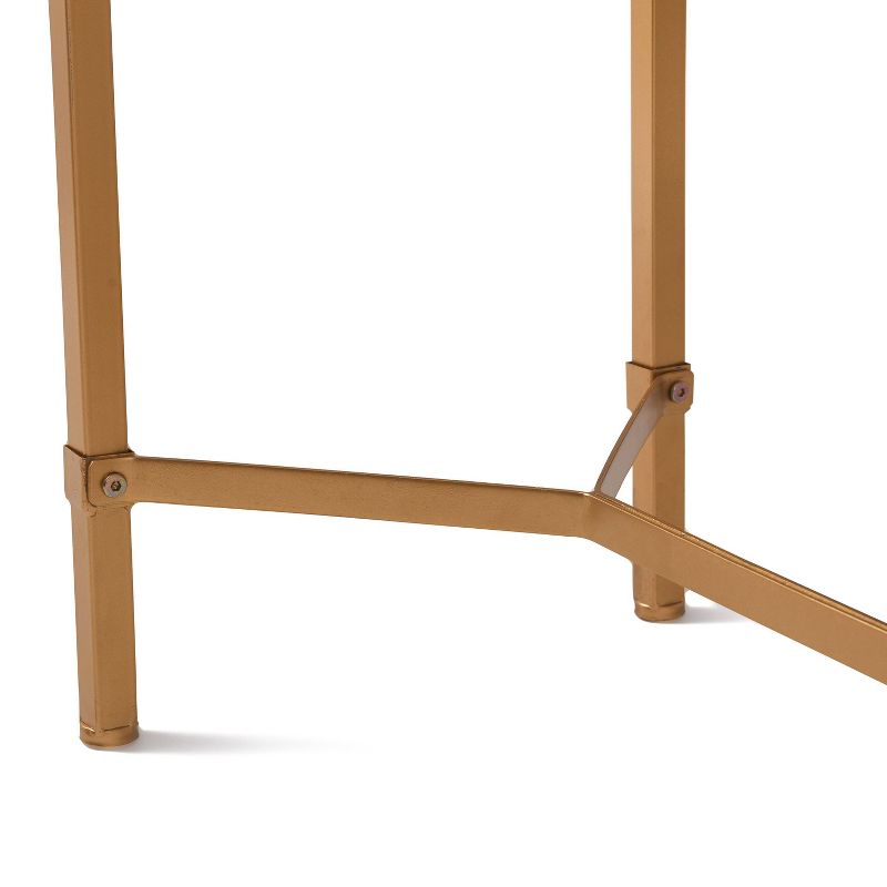 Jupiter Desk Console Table White/Gold - Adore Decor