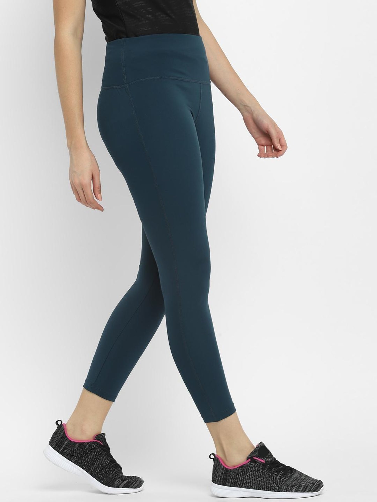 Yuuki Teal Graphic Print Tights