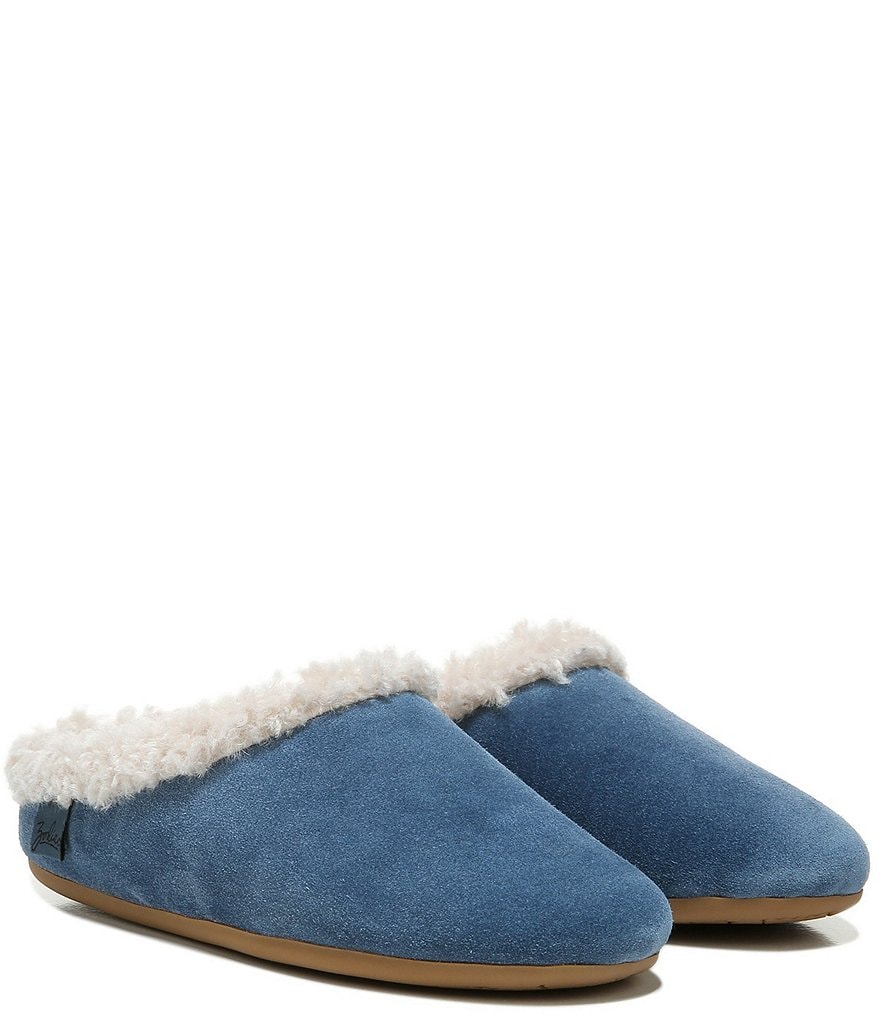 Zodiac Paloma Suede Faux Shearling Lined Slippers