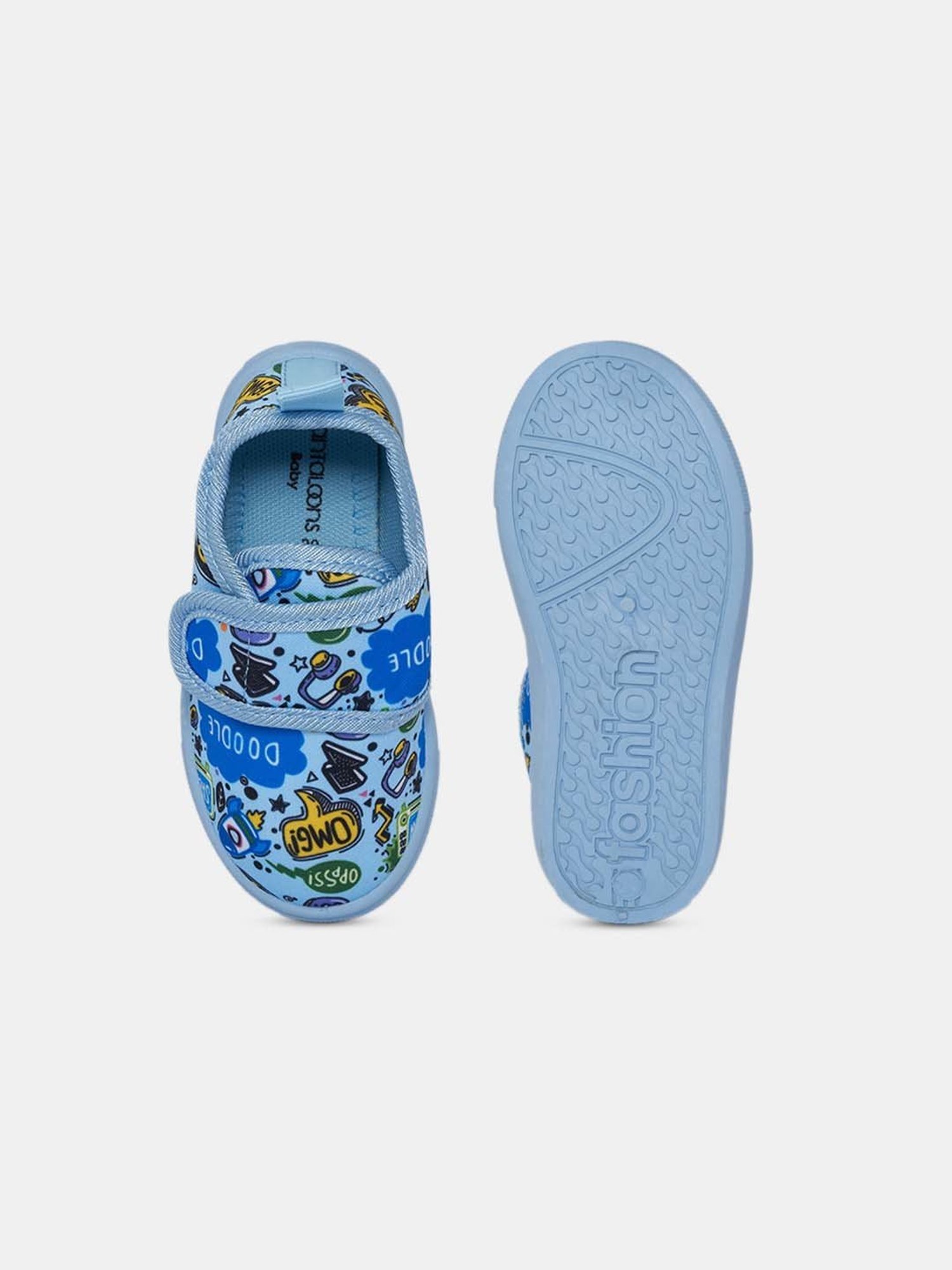 Pantaloons Baby Powder Blue Velcro Shoes