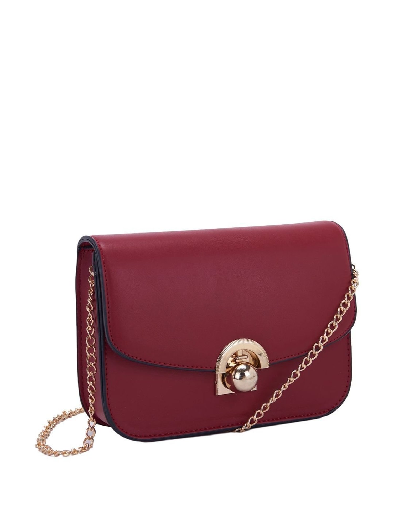 Giordano Maroon Solid Medium Sling Handbag