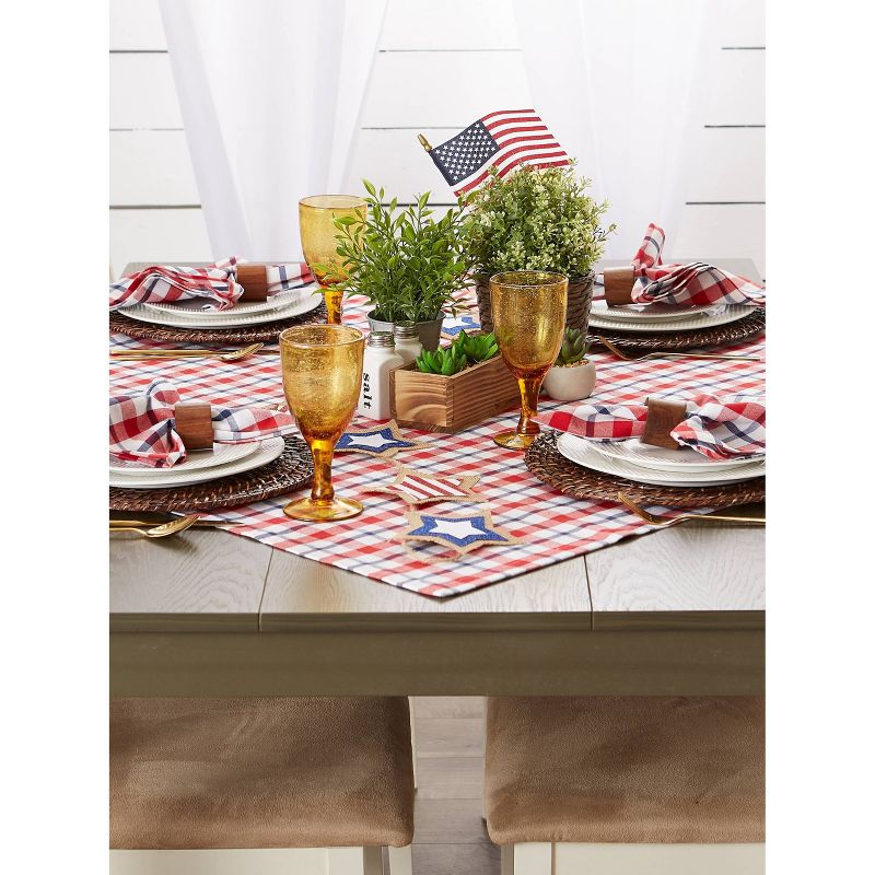 40" x 40" Cotton American Plaid Kitchen Table Topper - Design Imports