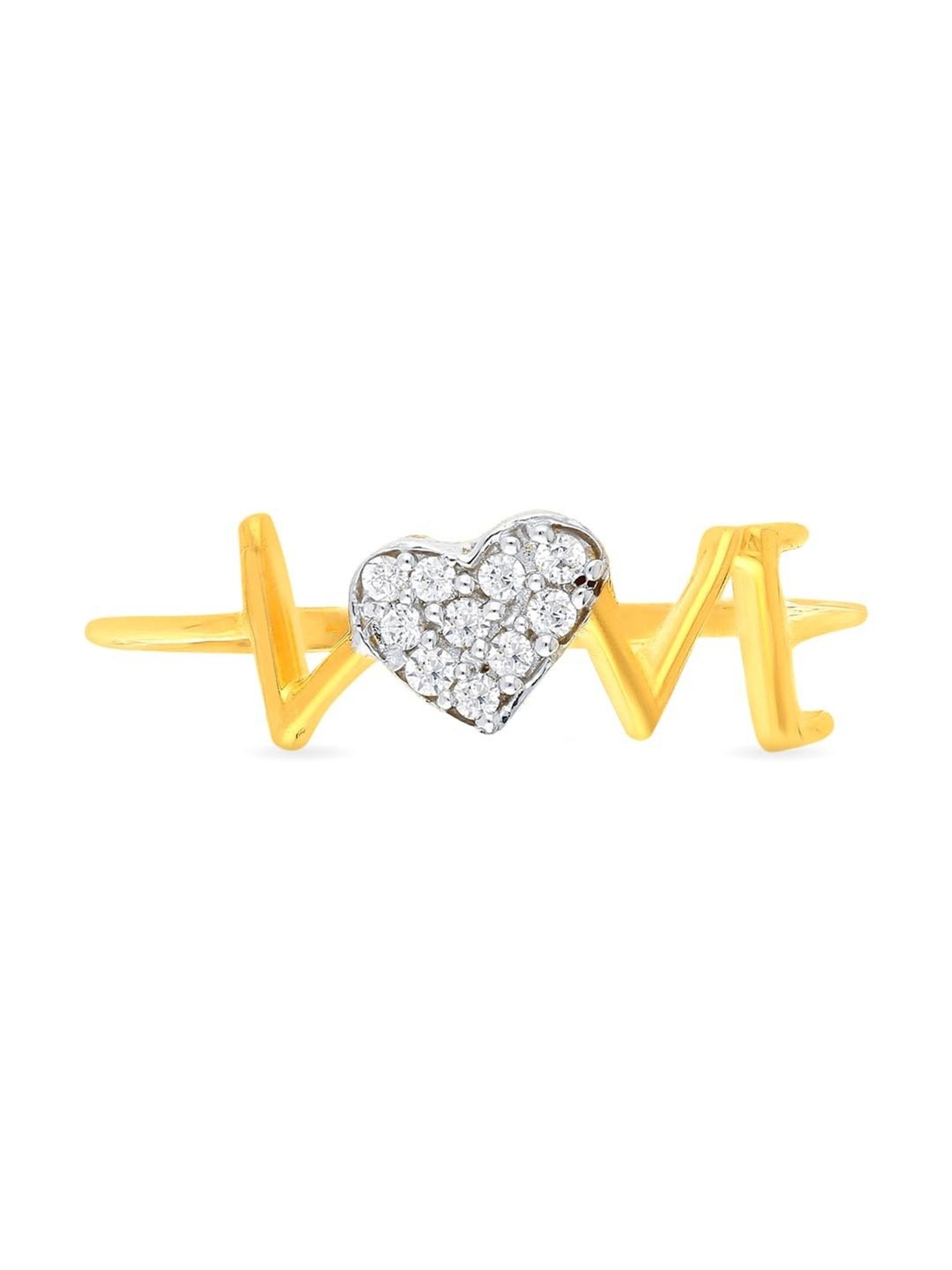 Malabar Gold and Diamonds 18k Gold Heart Ring for Women