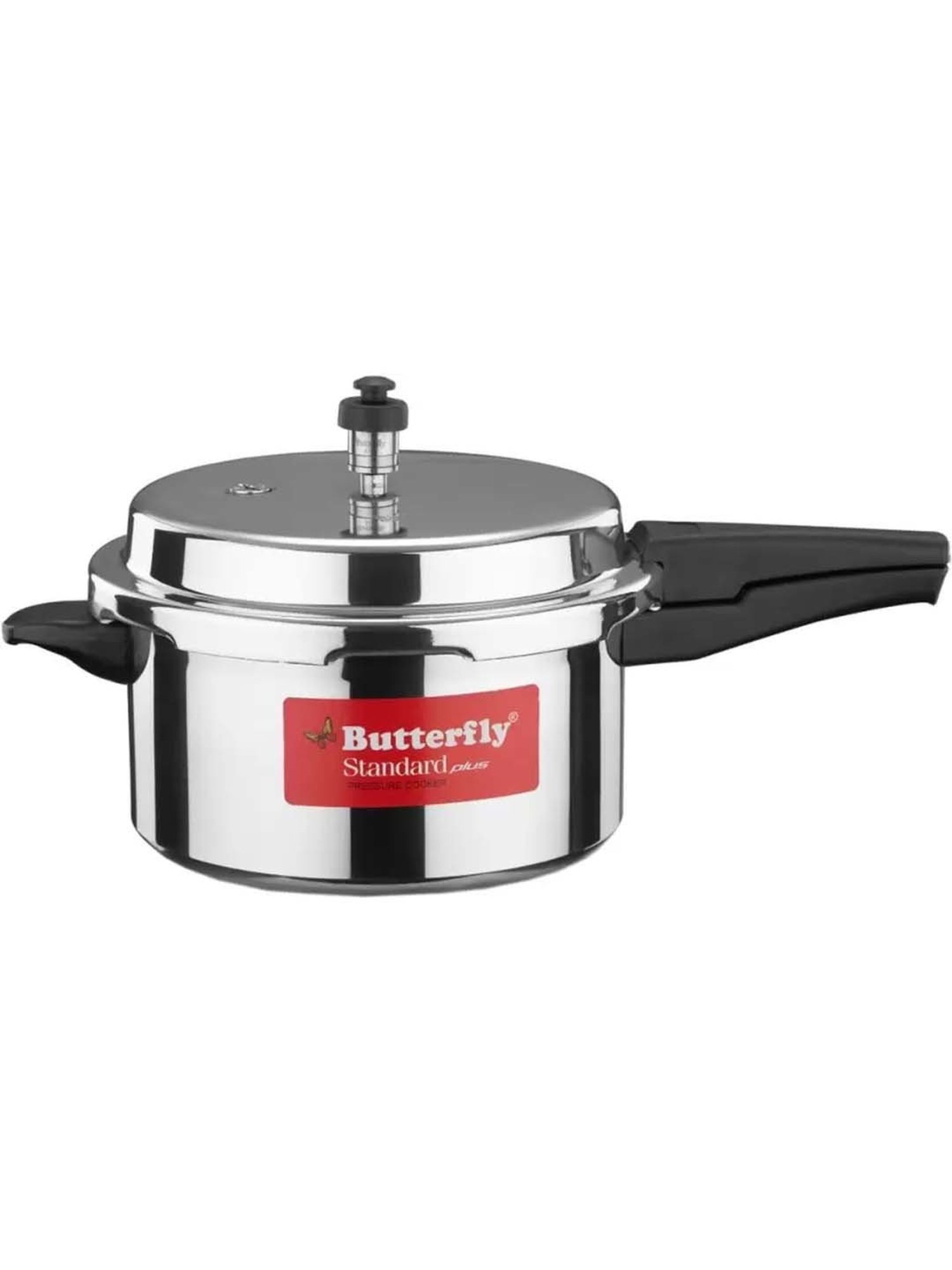Butterfly Silver Alloy & Plastic Induction Standard Plus Pressure Cooker (5 L)