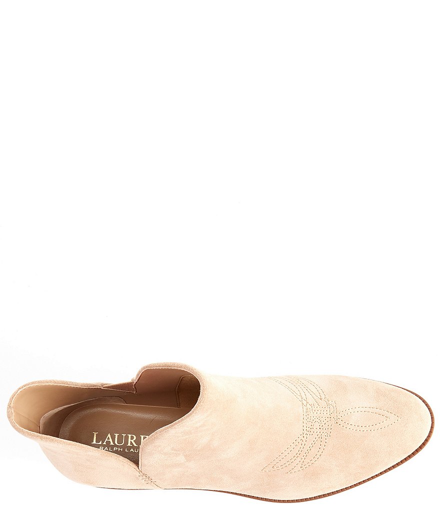 Lauren Ralph Lauren Prestyn Suede Western Booties
