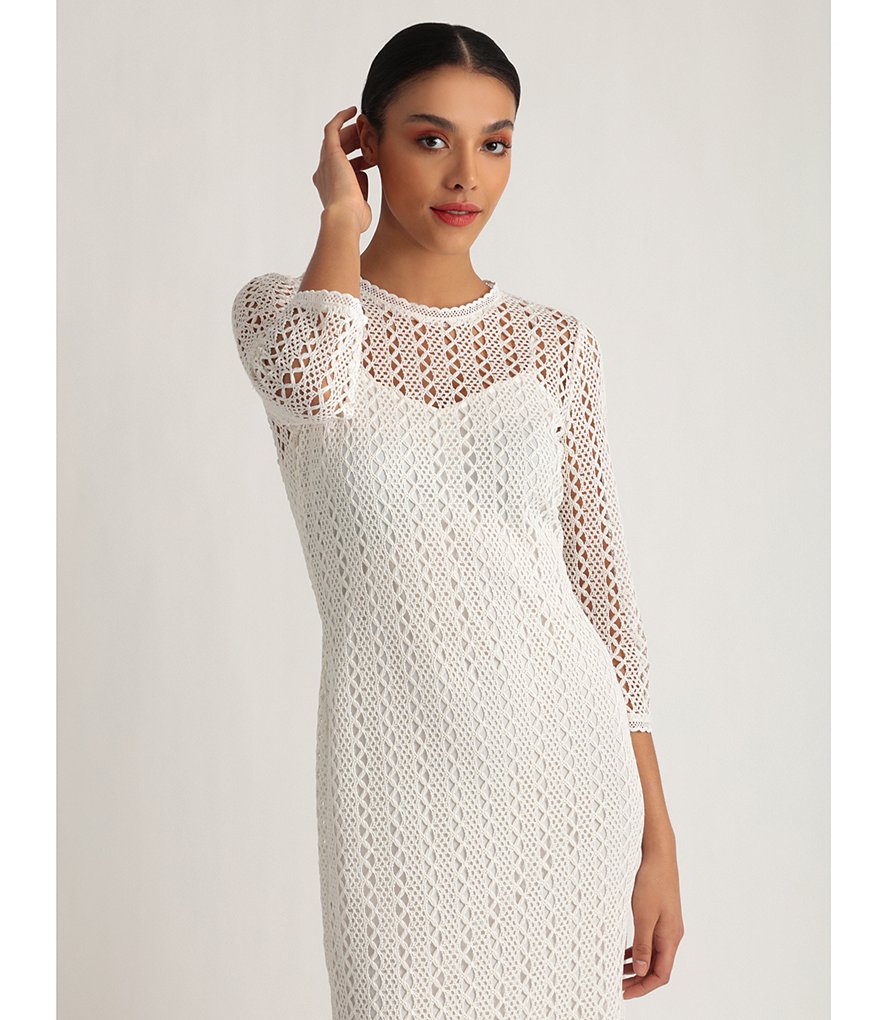 Le Bos 3-Piece Embroidered Trim Duster Pant Set