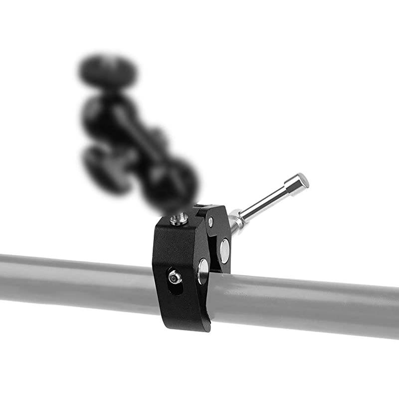 Photography Super Clamp w/1/4'' and 3/8'' Thread Clip for DSLR,Cameras, Light Stand, Rods,Lights, Umbrellas, Hooks, Shelves, Cross Bars (2PCS)