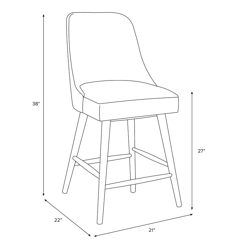 27" Geller Modern Counter Height Barstool Painters Block - Project 62™