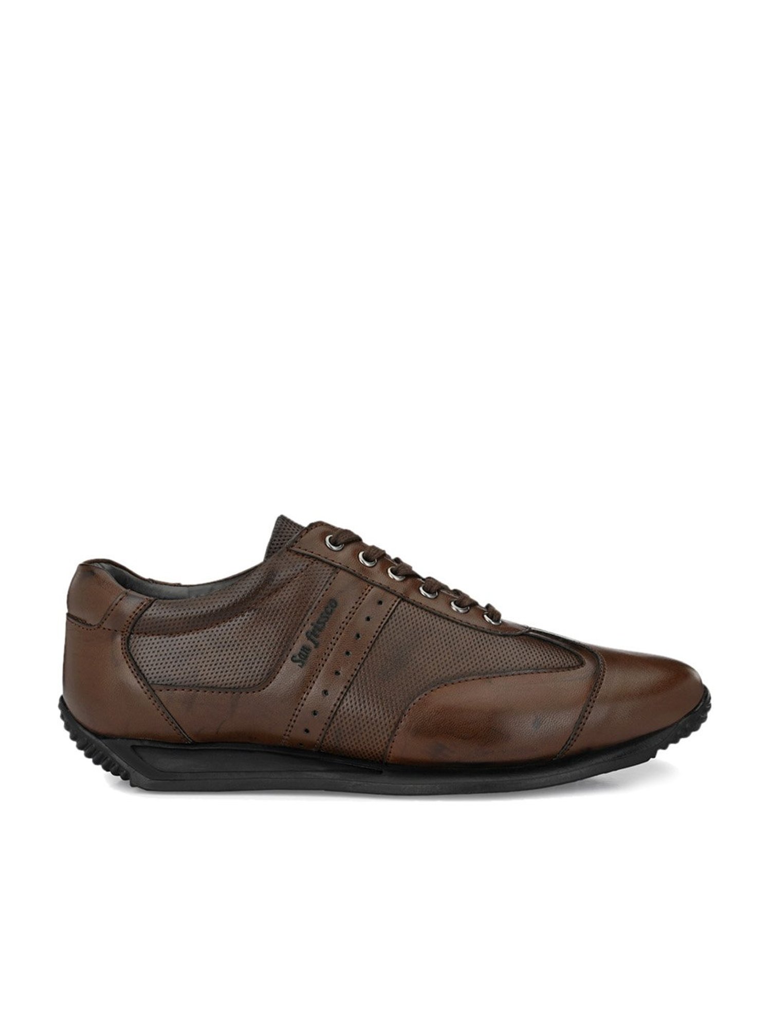 San Frissco Men's Sync Brown Casual Sneakers