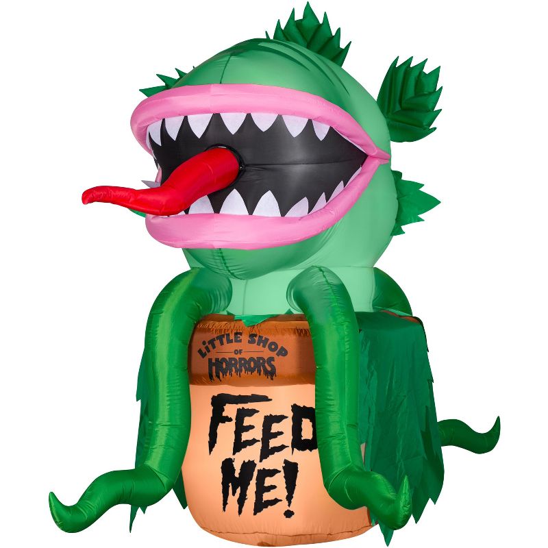 Gemmy Animated Airblown Audrey from Little Shop of Horrors Giant WB , 7.5 ft Tall, green