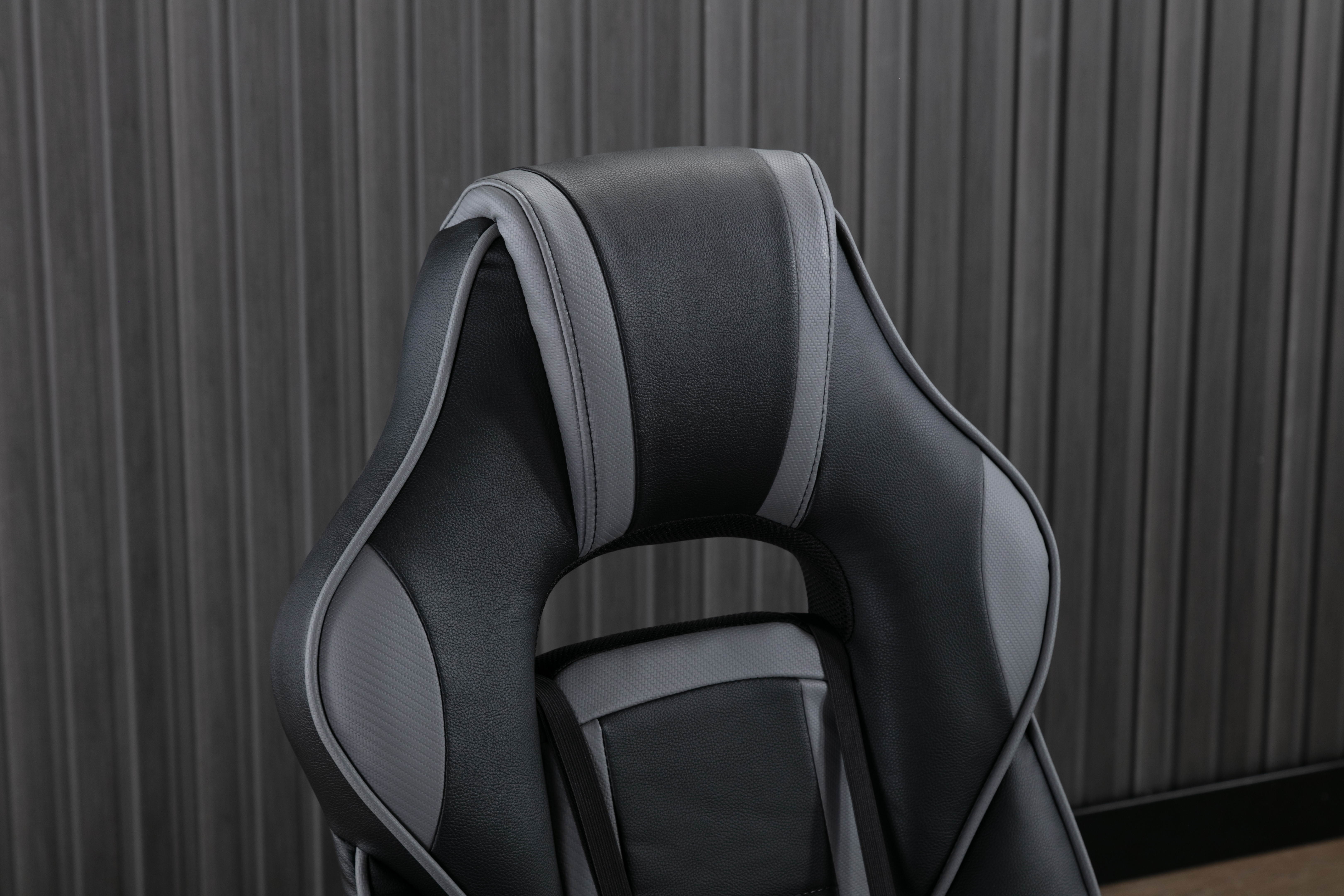 Massage Computer Gaming Chair, Adjustable Lumbar Support PU Leather Swivel Racing Style Video Game Chairs