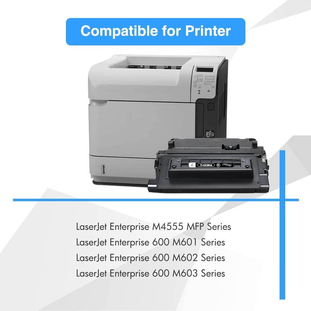 TRUE IMAGE Compatible Toner Cartridge Replacement for HP 90A CE390A 90X CE390X HP Laserjet Enterprise 600 M602 M601 M603 M4555 M602dn M602n M602x M603dn M603n M4555f M4555h (Black, 3-Pack)