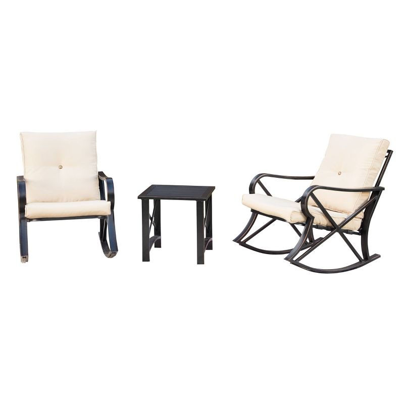 3pc Rocking Chair Patio Seating Set - Patio Festival